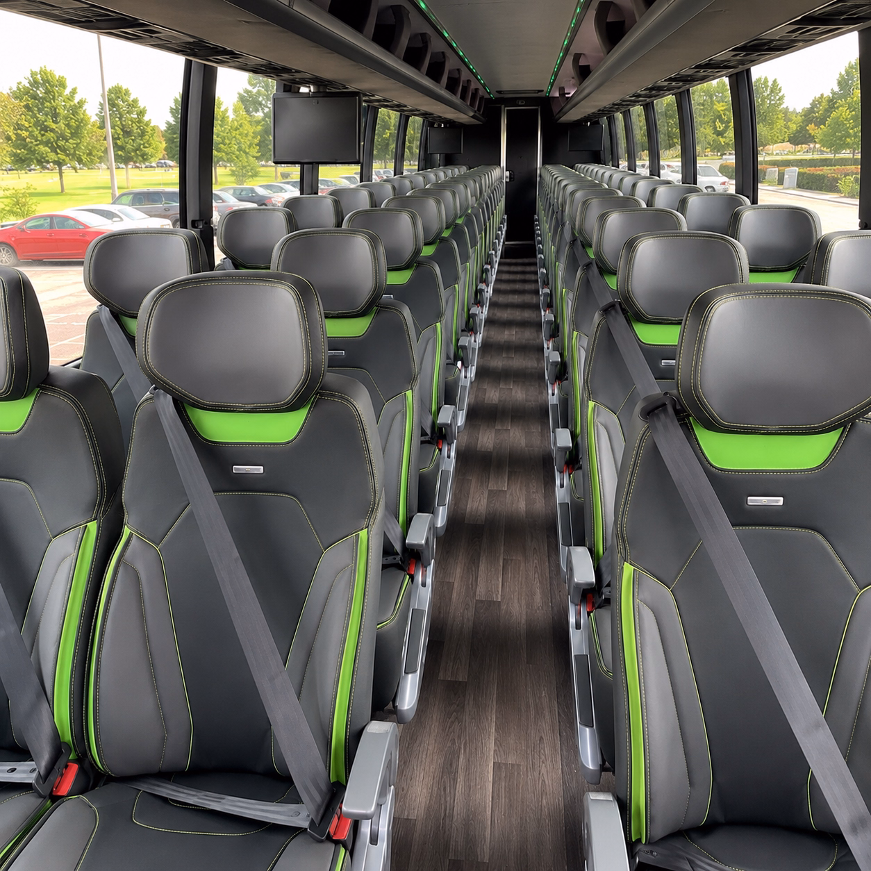 orem charter bus rental interior